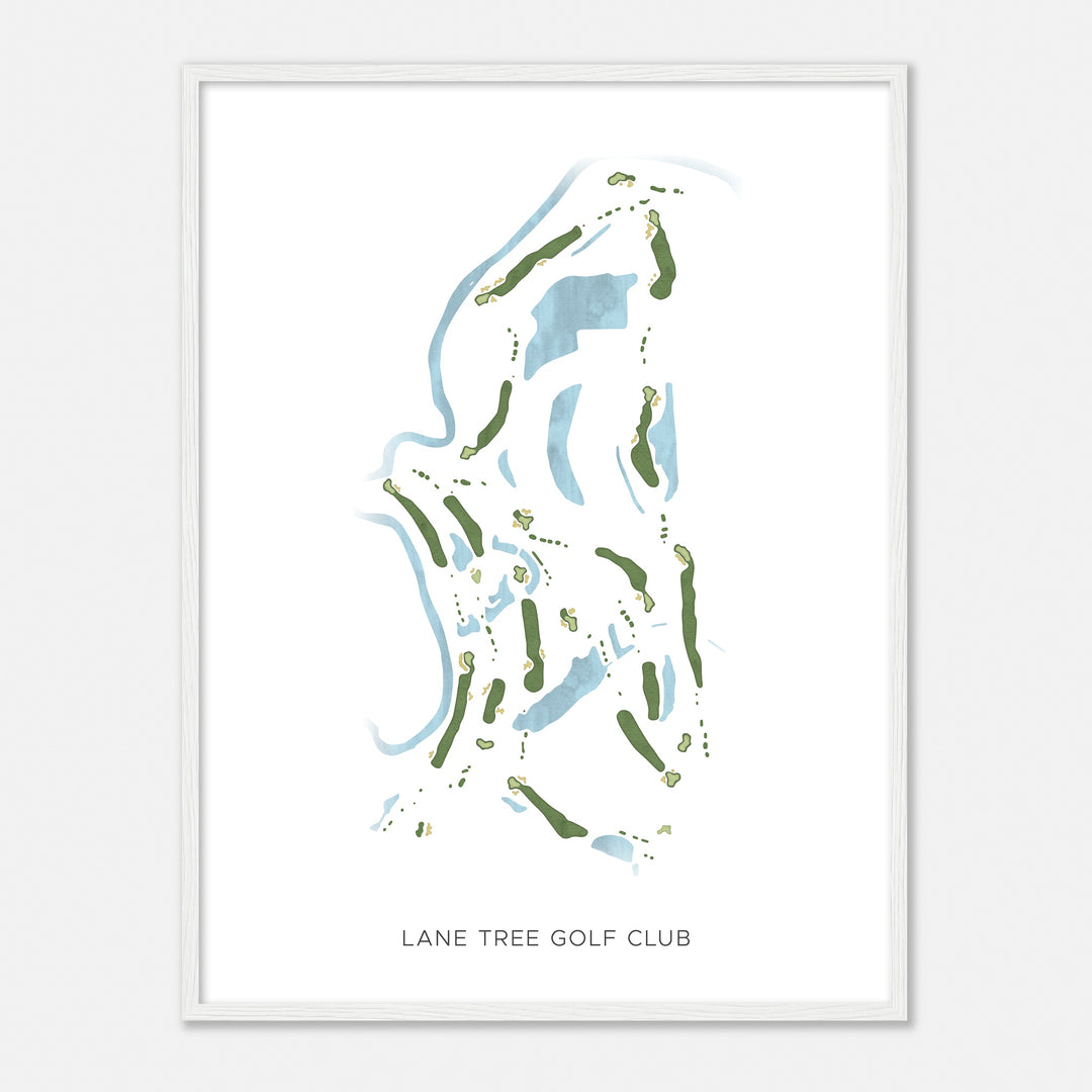 Print of Lane Tree Golf Club Modern Map