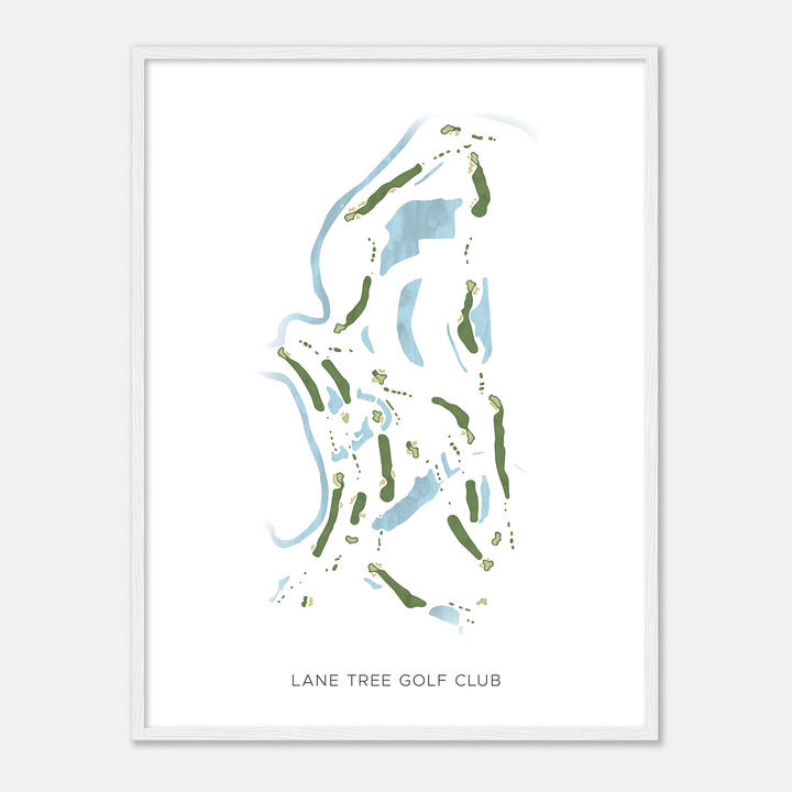 Print of Lane Tree Golf Club Modern Map