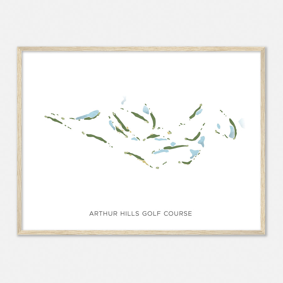 Print of Arthur Hills Golf Course Modern Map