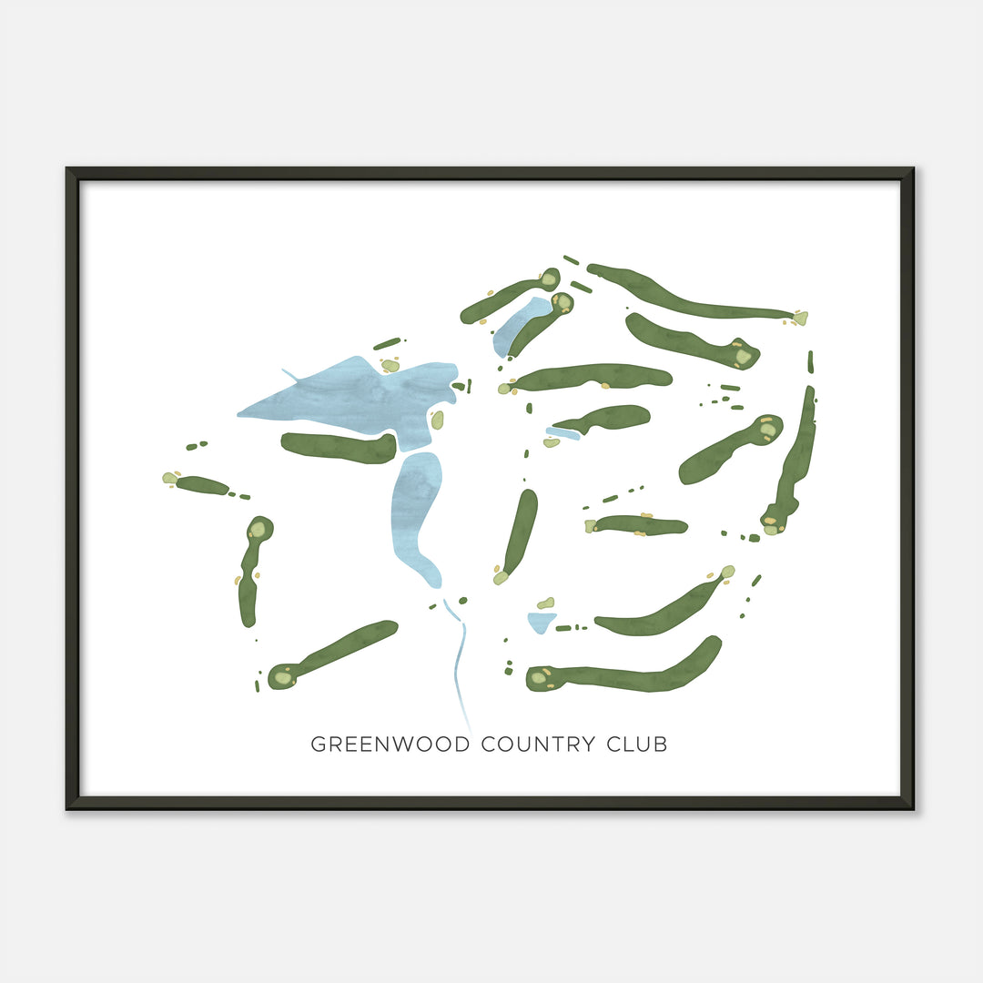 Print of Greenwood Country Club Modern Map