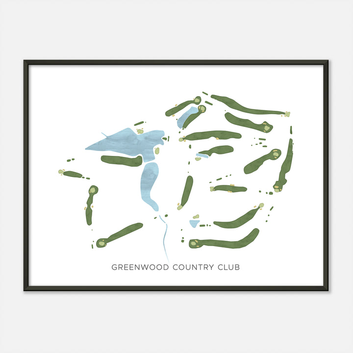 Print of Greenwood Country Club Modern Map