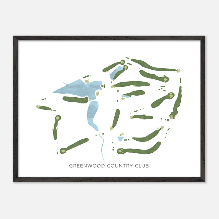 Print of Greenwood Country Club Modern Map