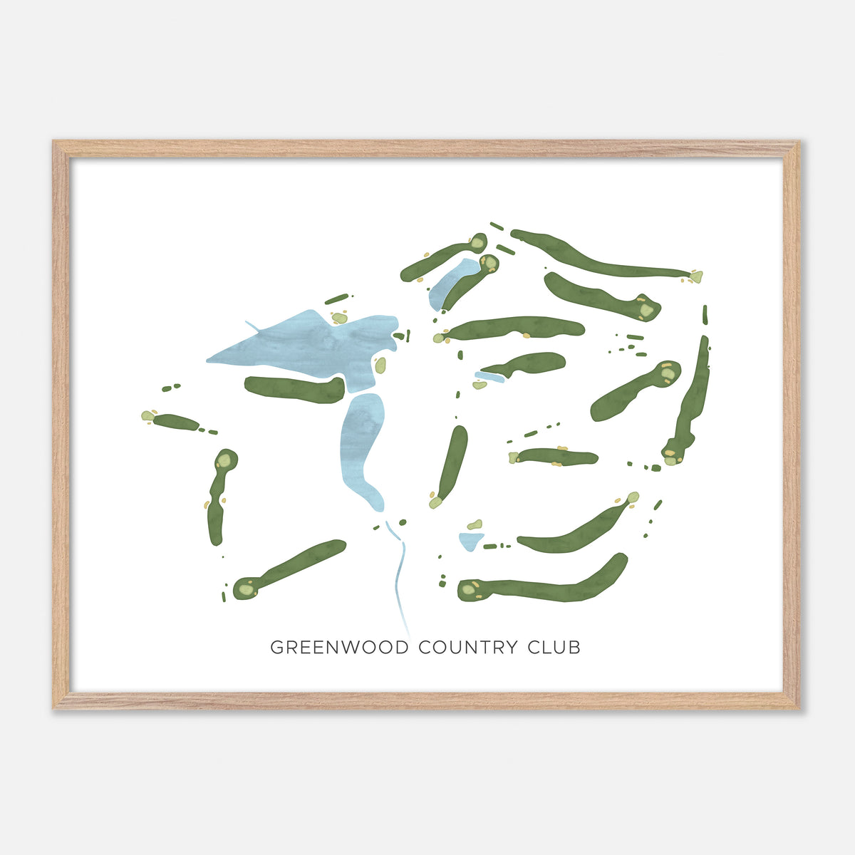 Print of Greenwood Country Club Modern Map