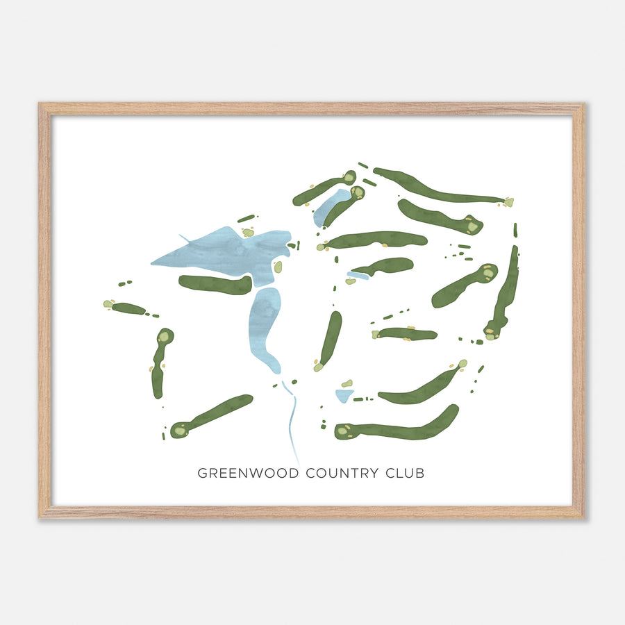 Print of Greenwood Country Club Modern Map