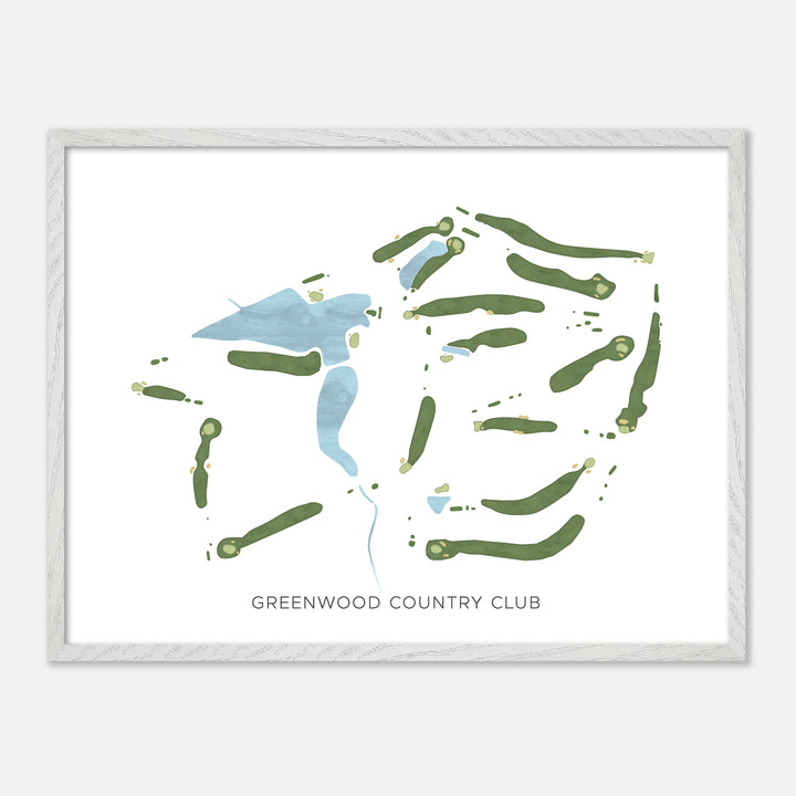 Print of Greenwood Country Club Modern Map
