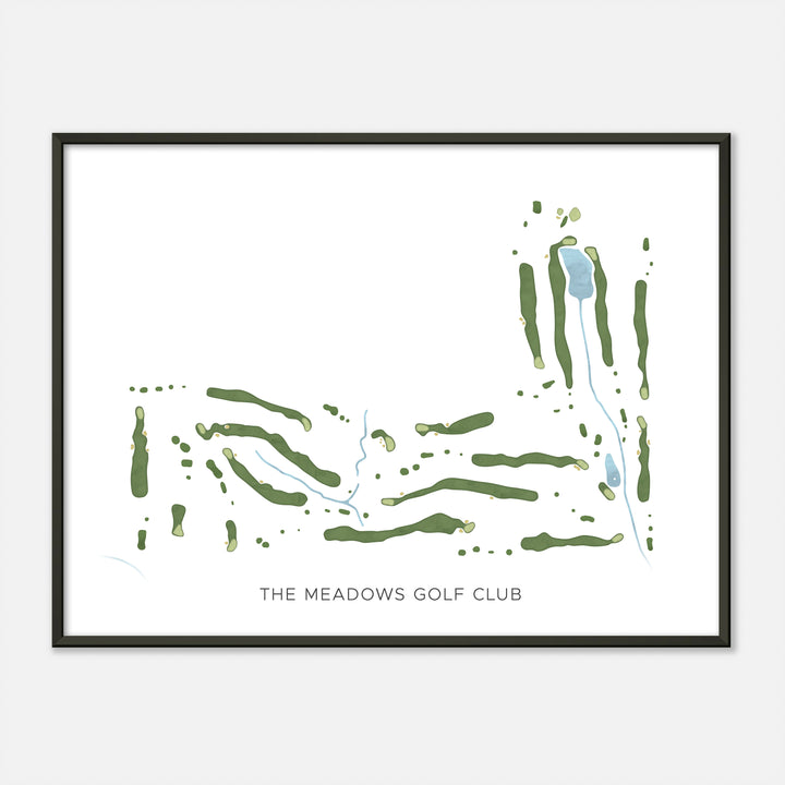 Print of The Meadows Golf Club Modern Map