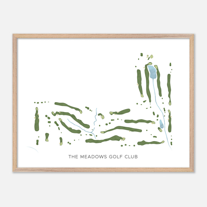 Print of The Meadows Golf Club Modern Map