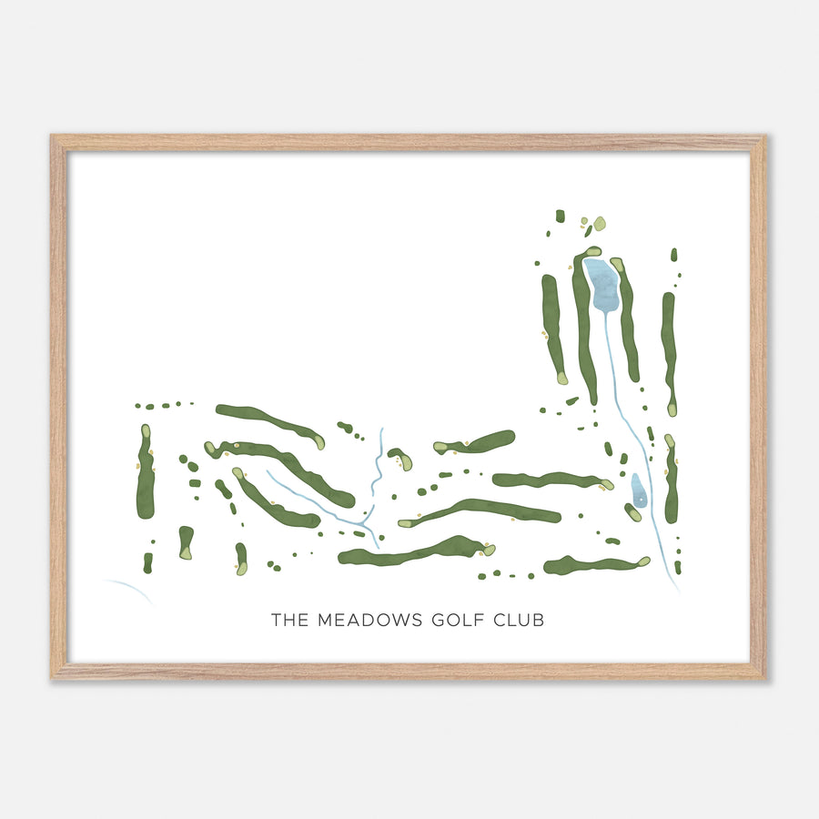 Print of The Meadows Golf Club Modern Map