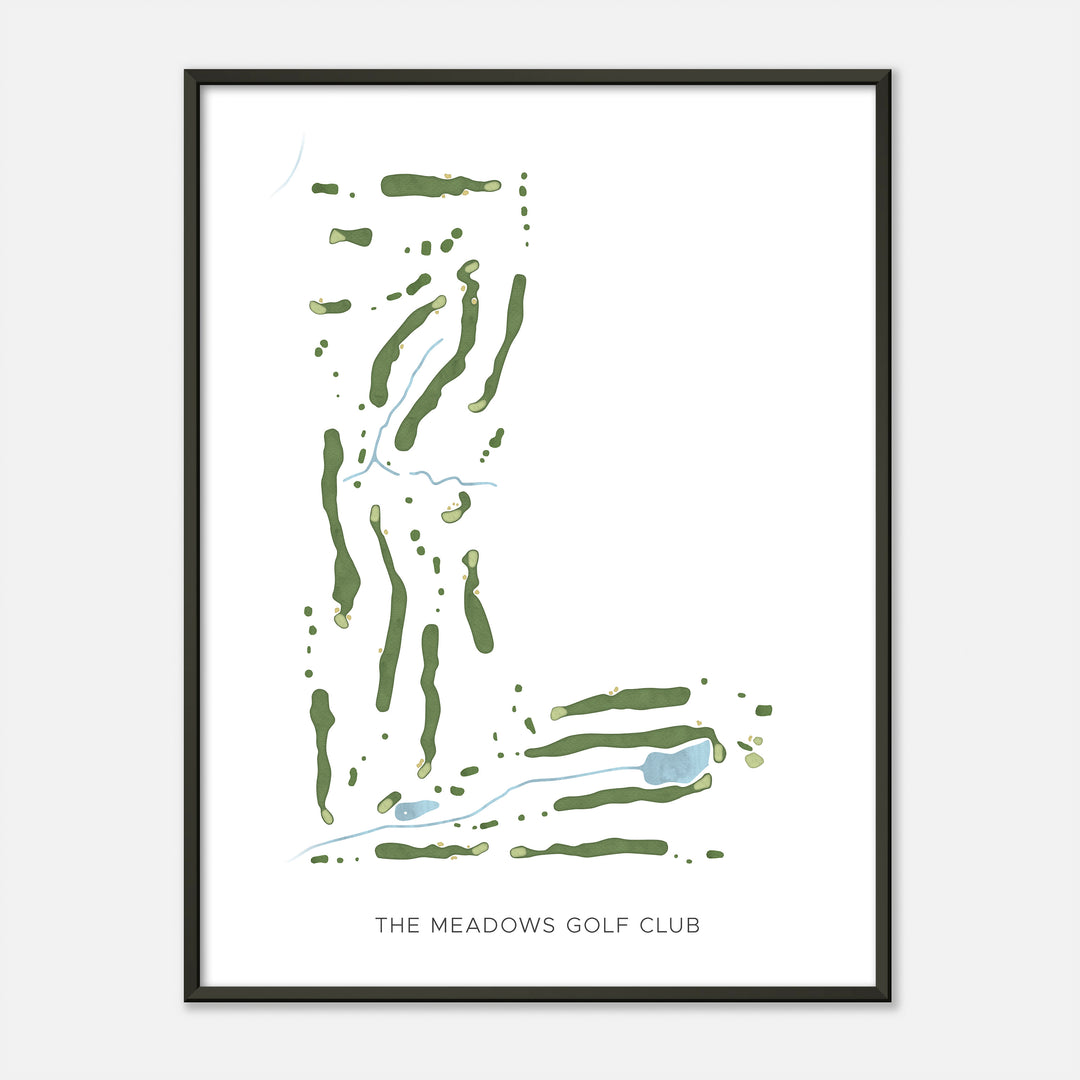 Print of The Meadows Golf Club Modern Map