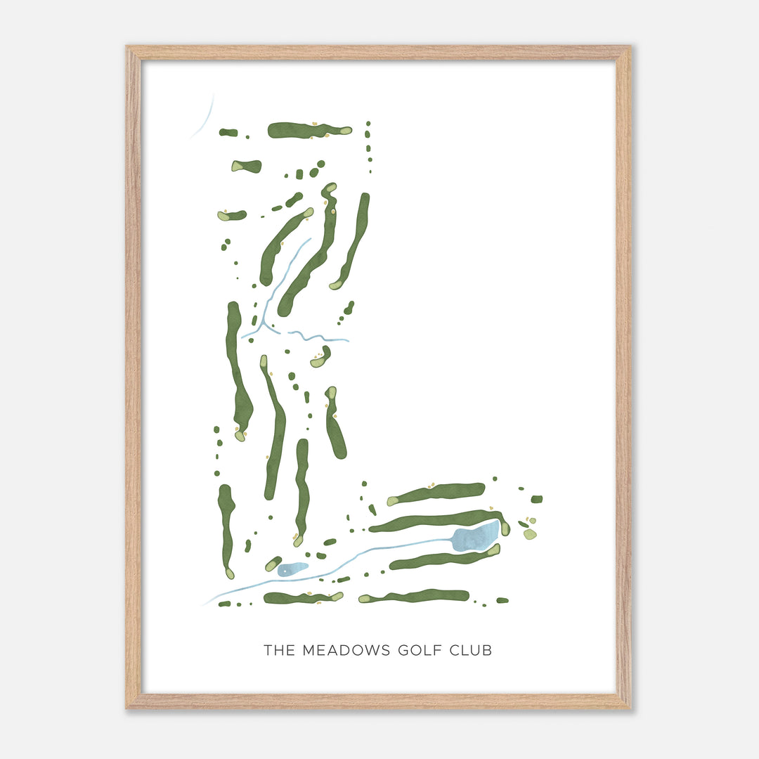 Print of The Meadows Golf Club Modern Map