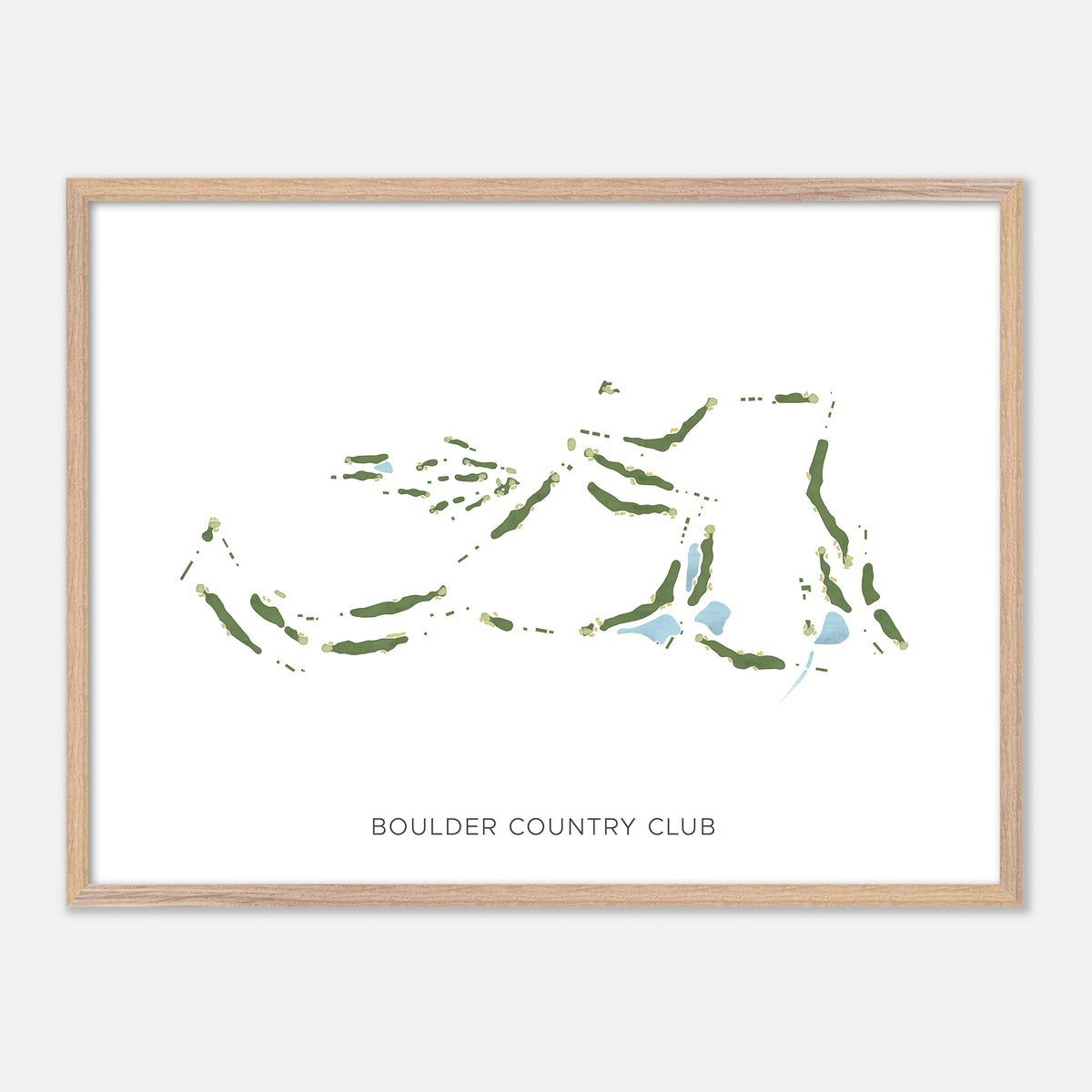 Print of Boulder Country Club Modern Map