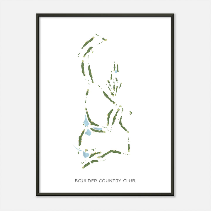 Print of Boulder Country Club Modern Map