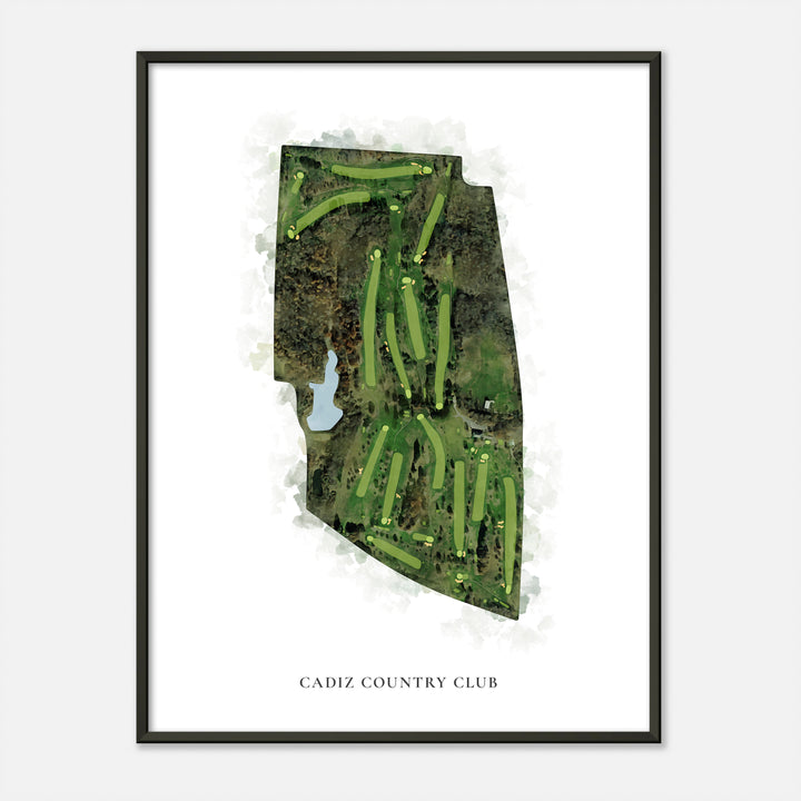Print of Cadiz Country Club Classic Map