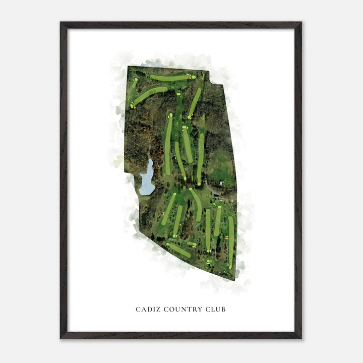 Print of Cadiz Country Club Classic Map