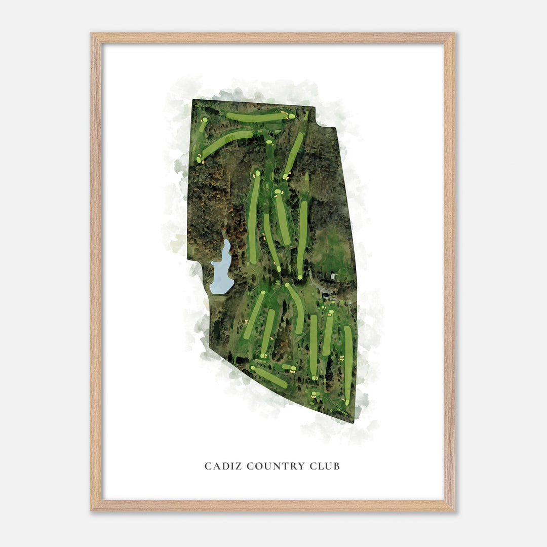 Print of Cadiz Country Club Classic Map
