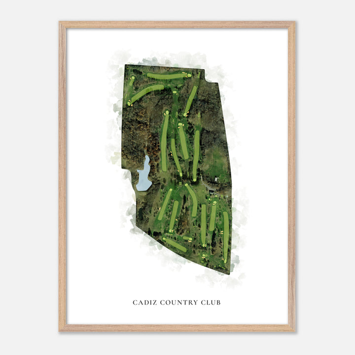 Print of Cadiz Country Club Classic Map