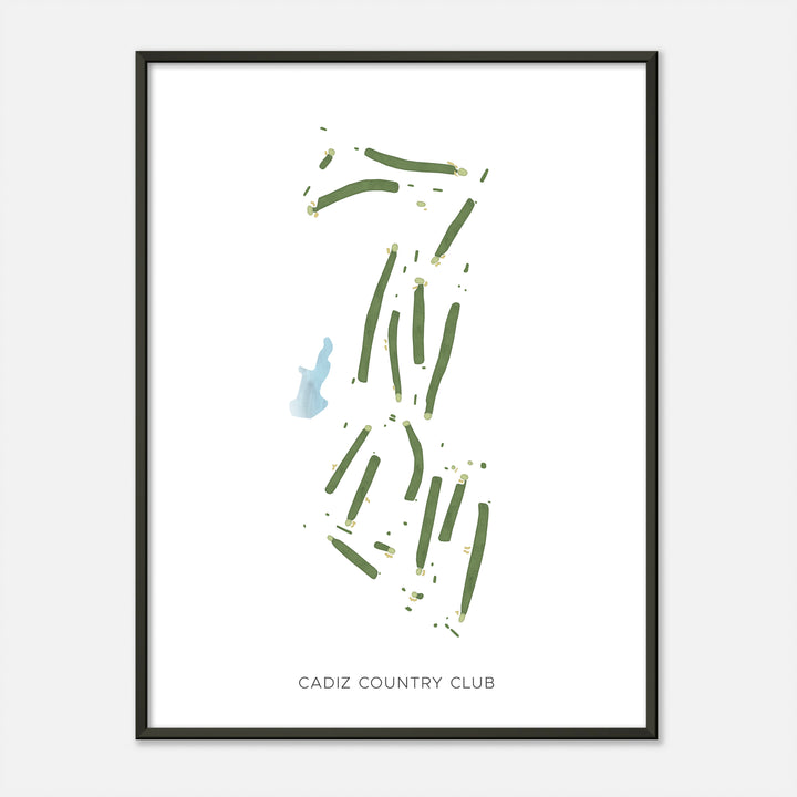 Print of Cadiz Country Club Modern Map
