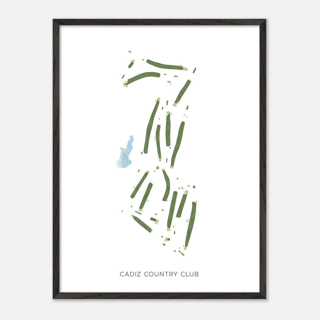 Print of Cadiz Country Club Modern Map