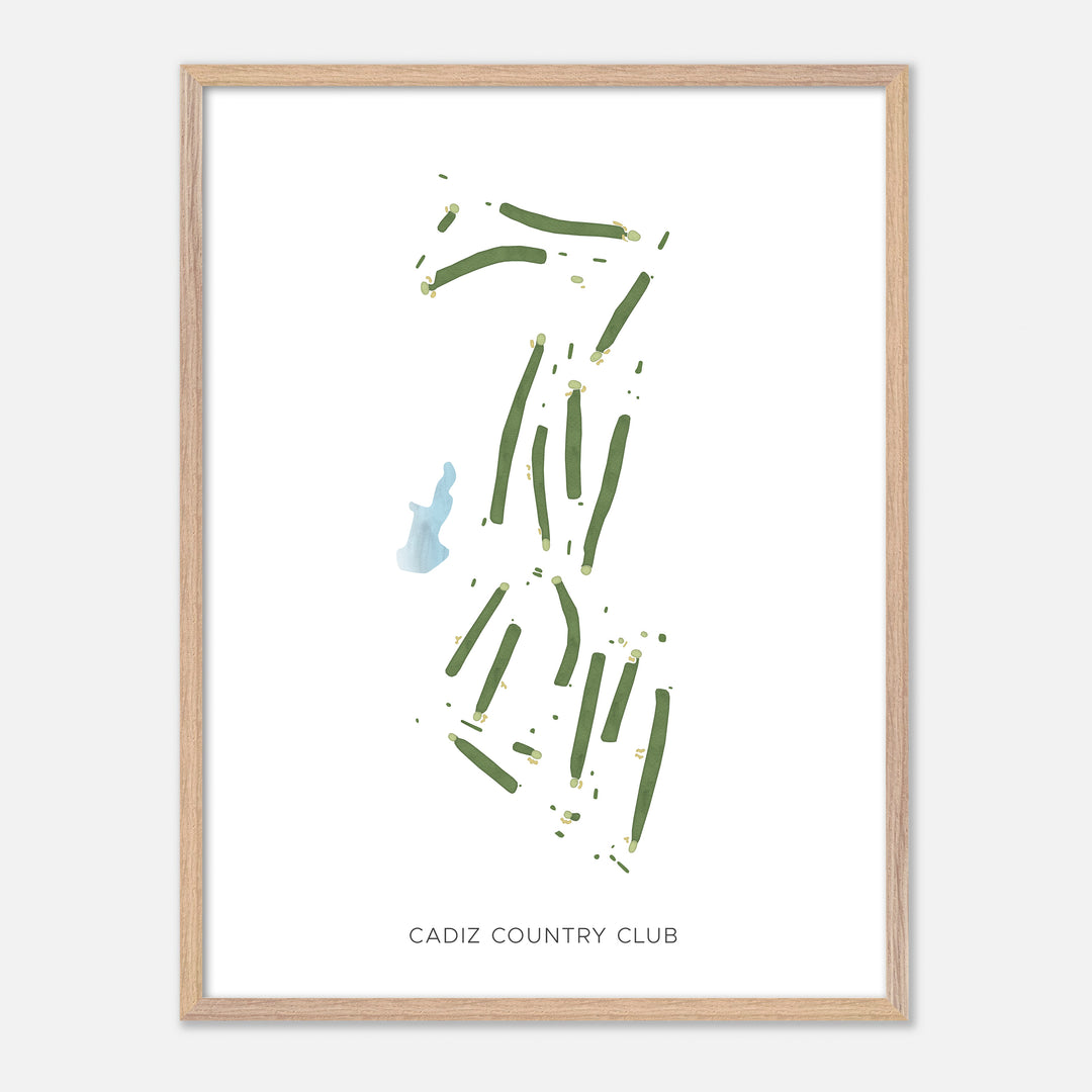 Print of Cadiz Country Club Modern Map