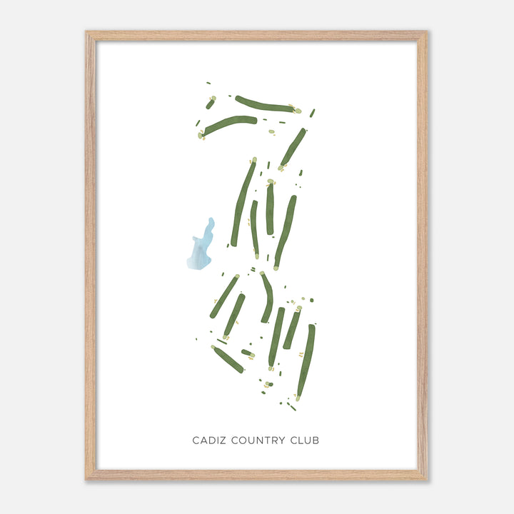 Print of Cadiz Country Club Modern Map