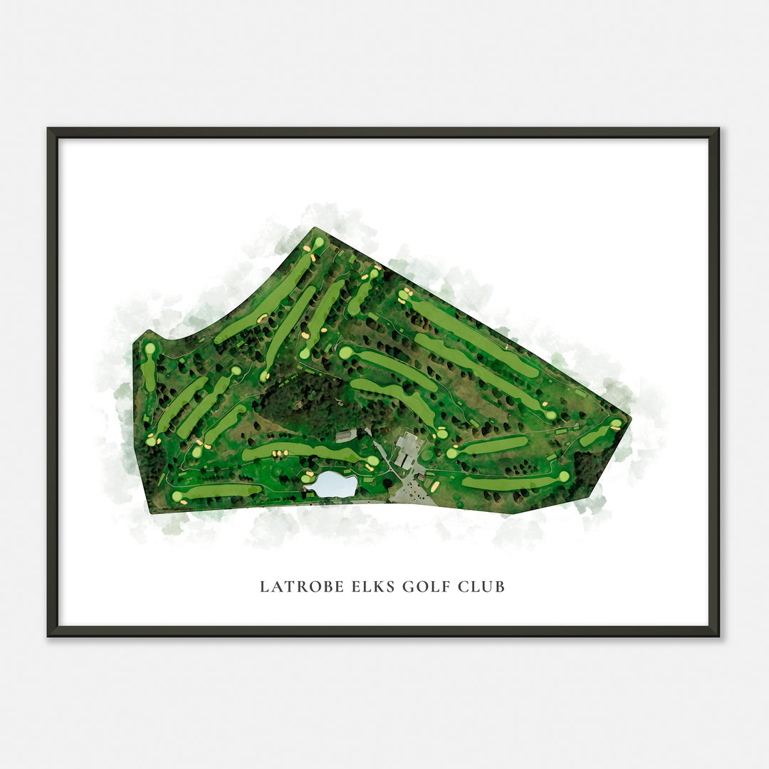 Print of Latrobe Elks Golf Club Classic Map