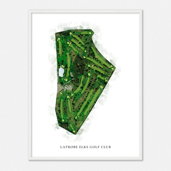 Print of Latrobe Elks Golf Club Classic Map