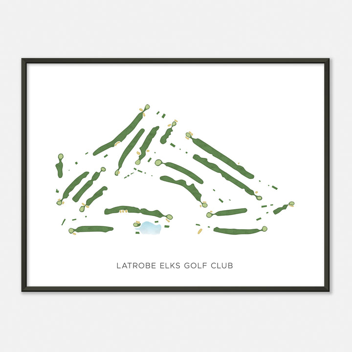 Print of Latrobe Elks Golf Club Modern Map