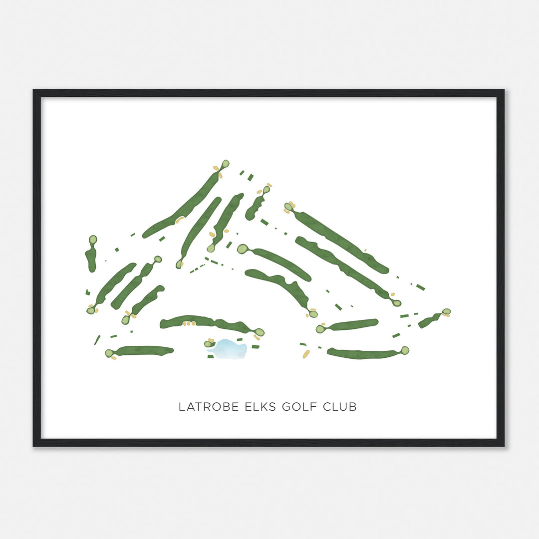 Print of Latrobe Elks Golf Club Modern Map