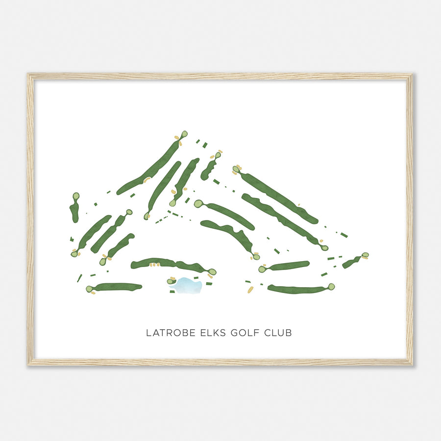 Print of Latrobe Elks Golf Club Modern Map