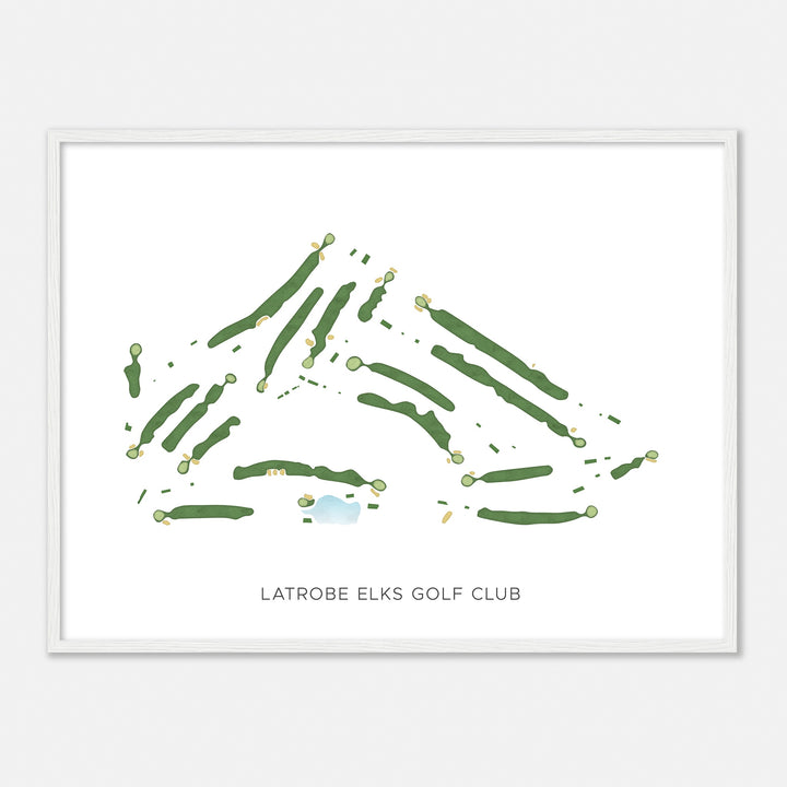 Print of Latrobe Elks Golf Club Modern Map