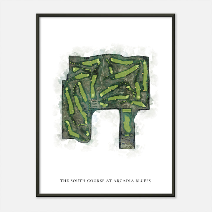 Print of The South Course At Arcadia Bluffs Classic Map