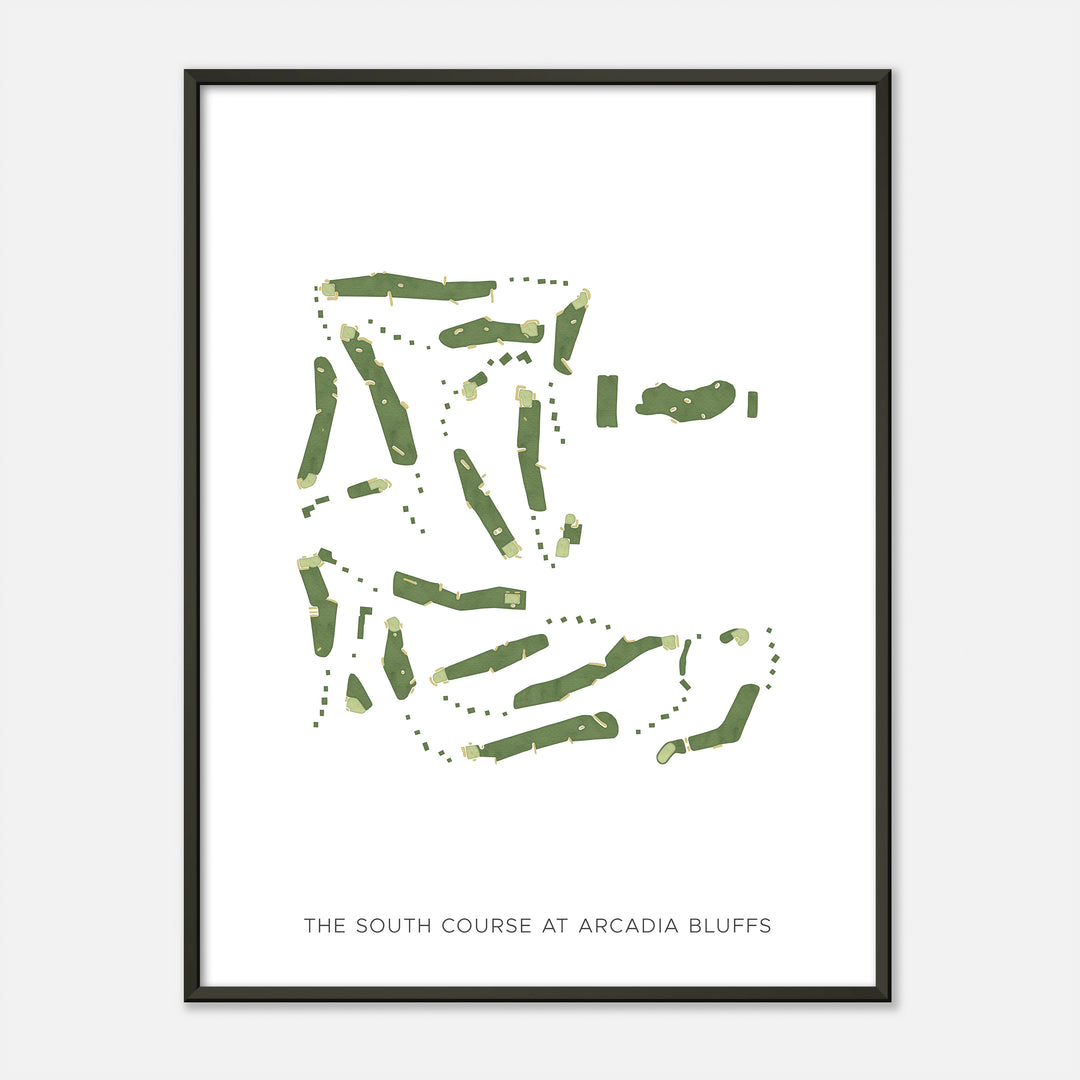 Print of The South Course At Arcadia Bluffs Modern Map