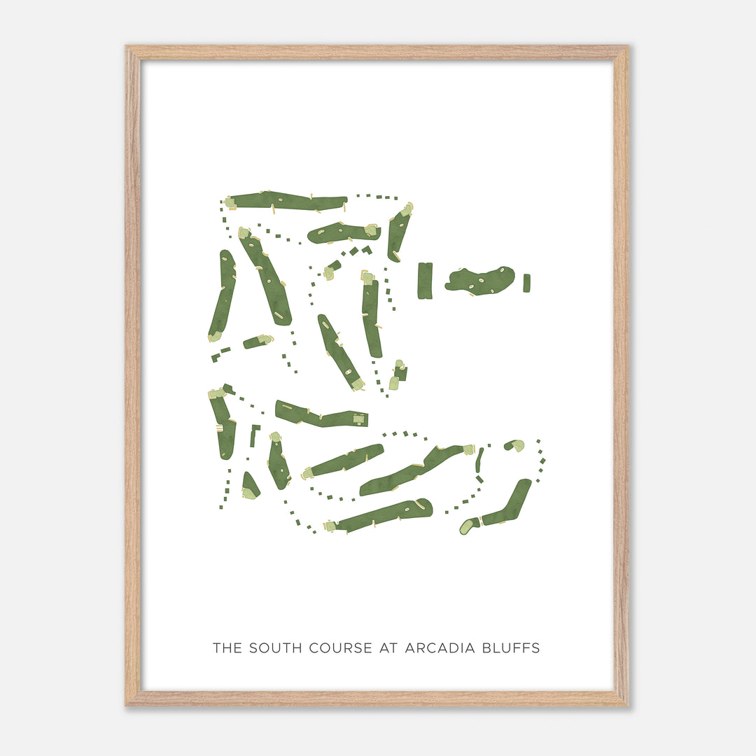 Print of The South Course At Arcadia Bluffs Modern Map