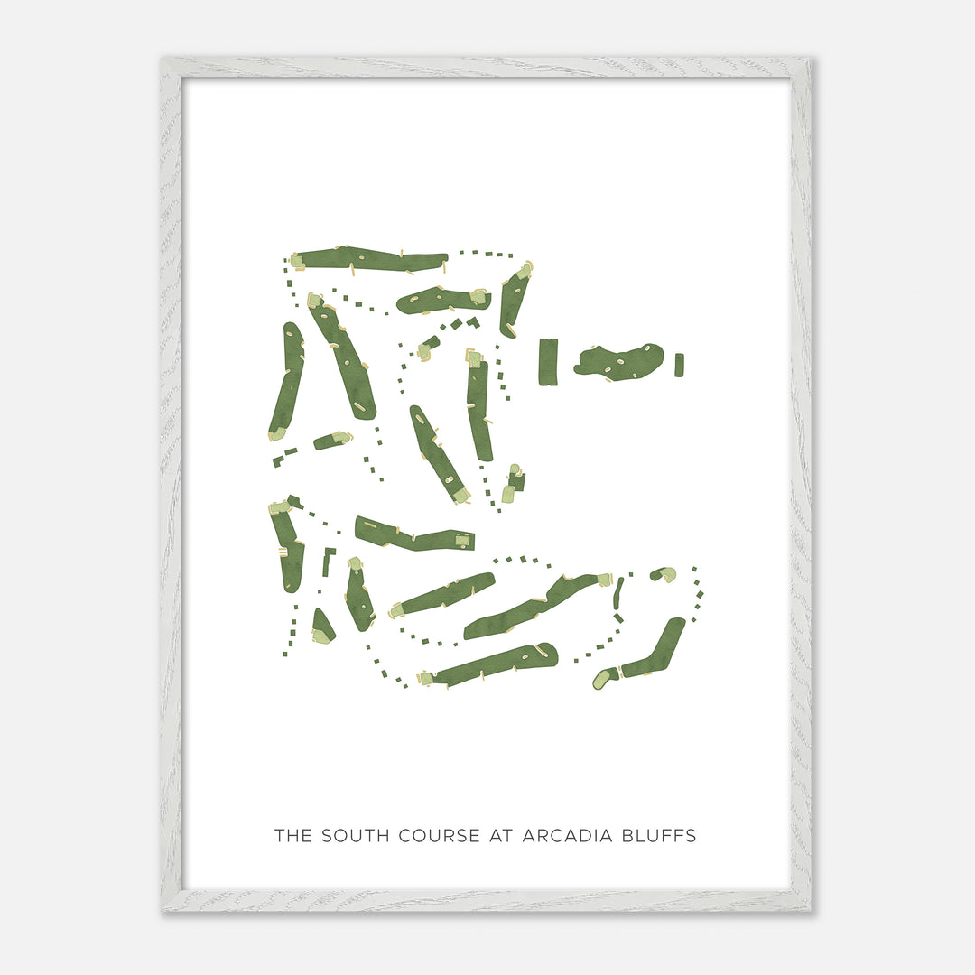 Print of The South Course At Arcadia Bluffs Modern Map
