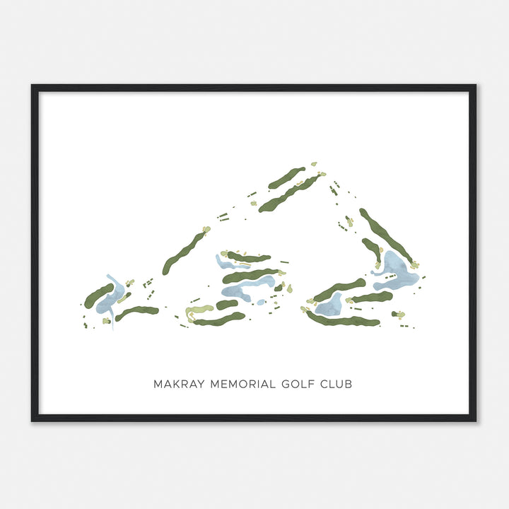 Print of Makray Memorial Golf Club Modern Map