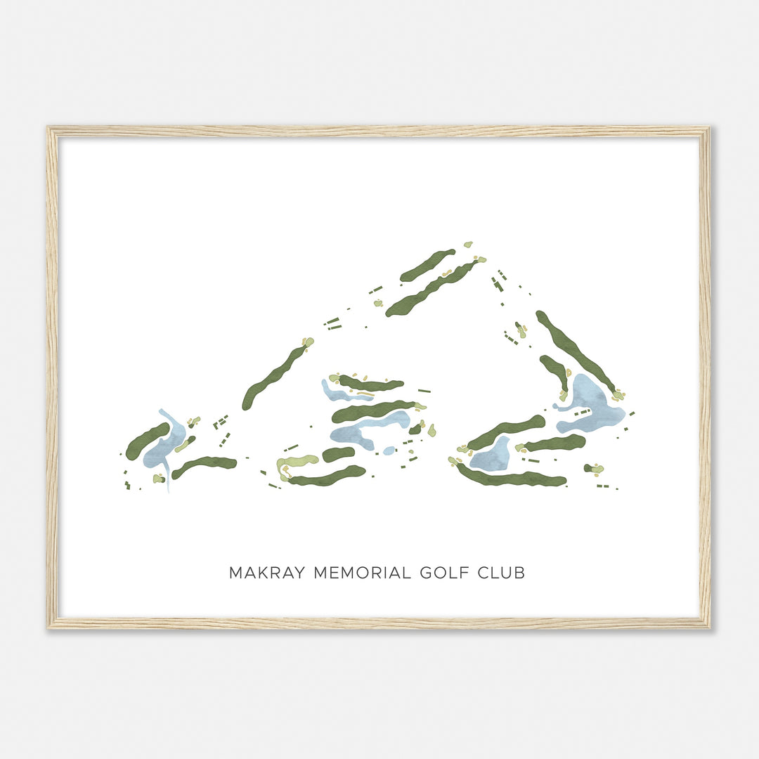 Print of Makray Memorial Golf Club Modern Map