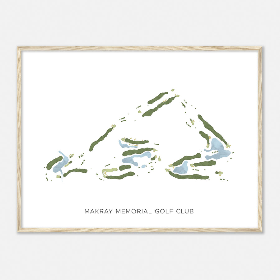 Print of Makray Memorial Golf Club Modern Map