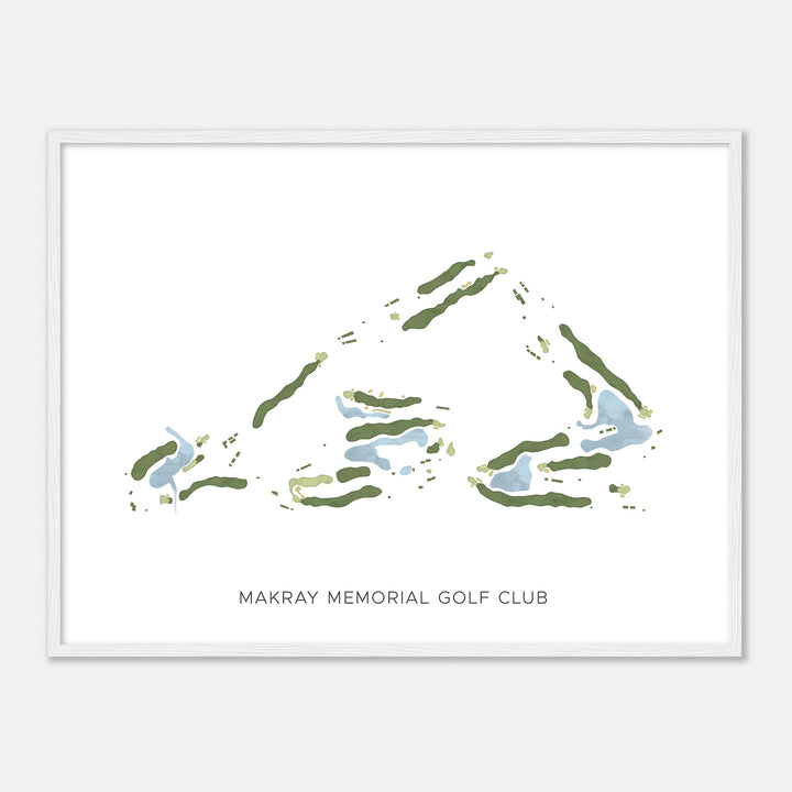 Print of Makray Memorial Golf Club Modern Map