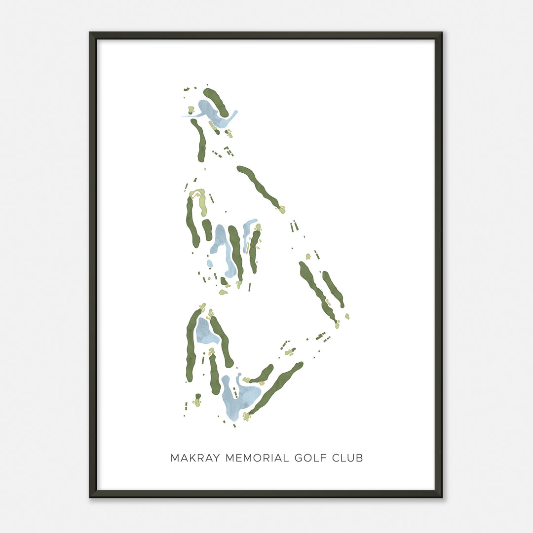 Print of Makray Memorial Golf Club Modern Map