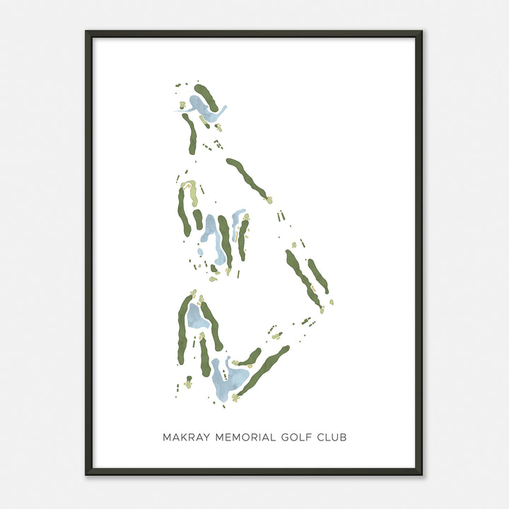 Print of Makray Memorial Golf Club Modern Map