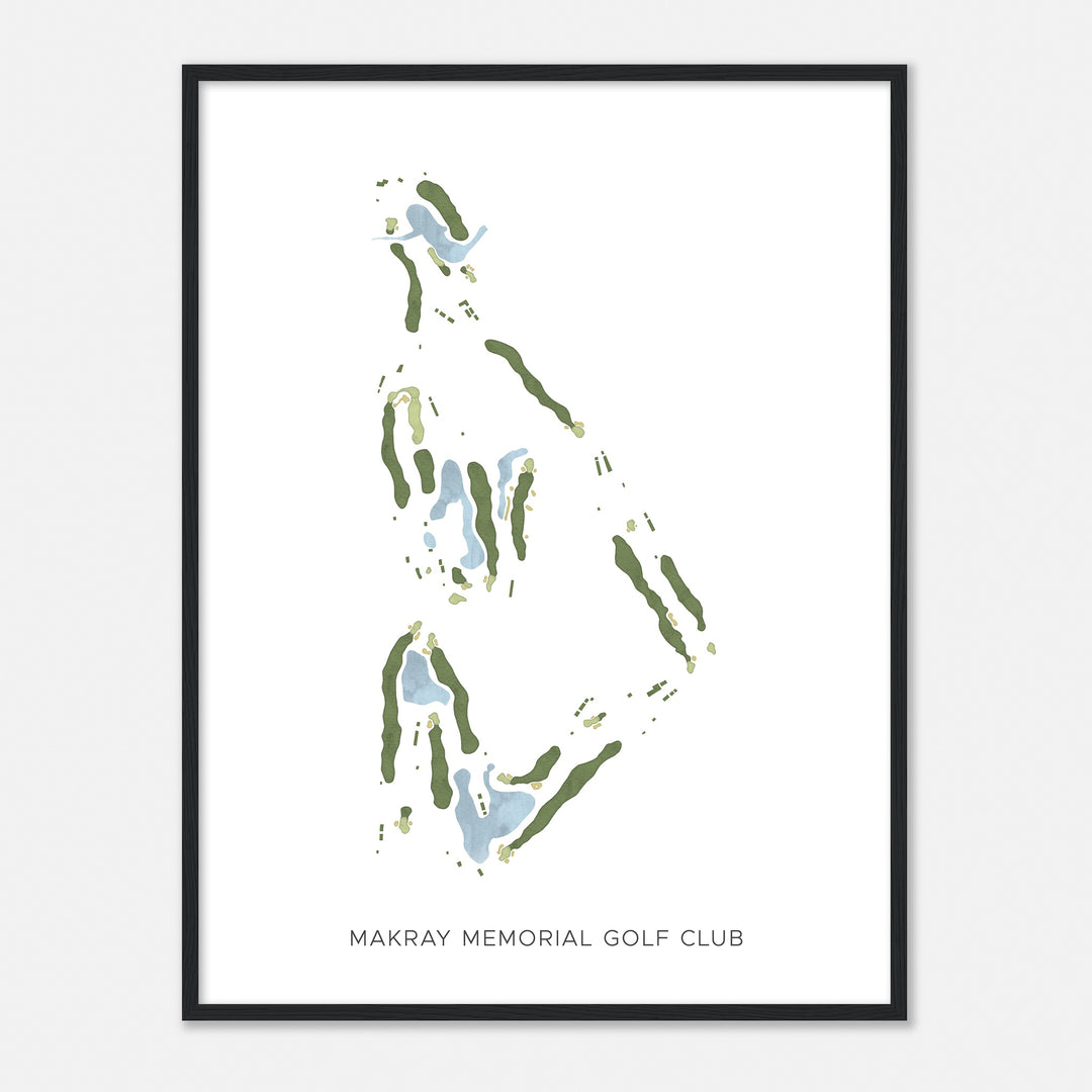 Print of Makray Memorial Golf Club Modern Map