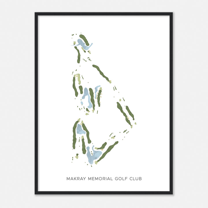 Print of Makray Memorial Golf Club Modern Map