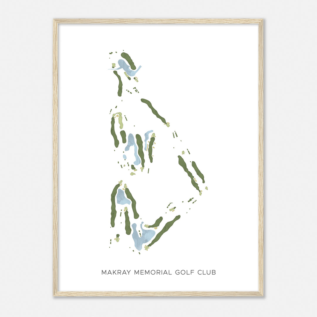 Print of Makray Memorial Golf Club Modern Map