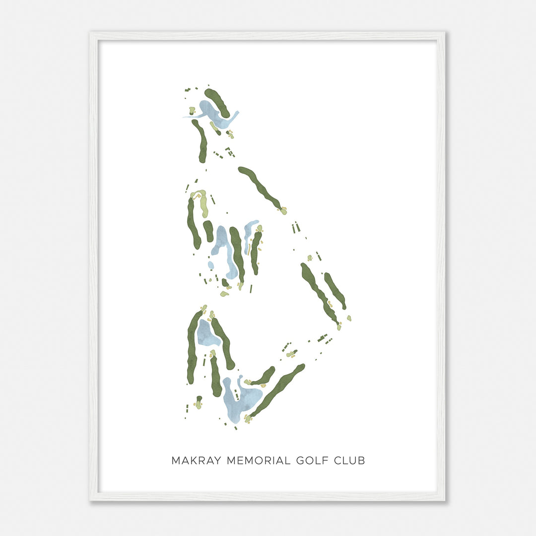 Print of Makray Memorial Golf Club Modern Map