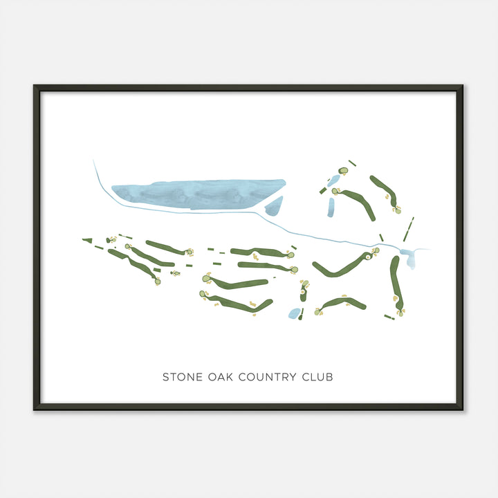 Print of Stone Oak Country Club Modern Map