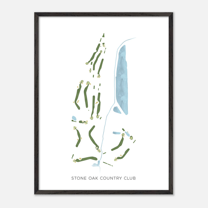 Print of Stone Oak Country Club Modern Map