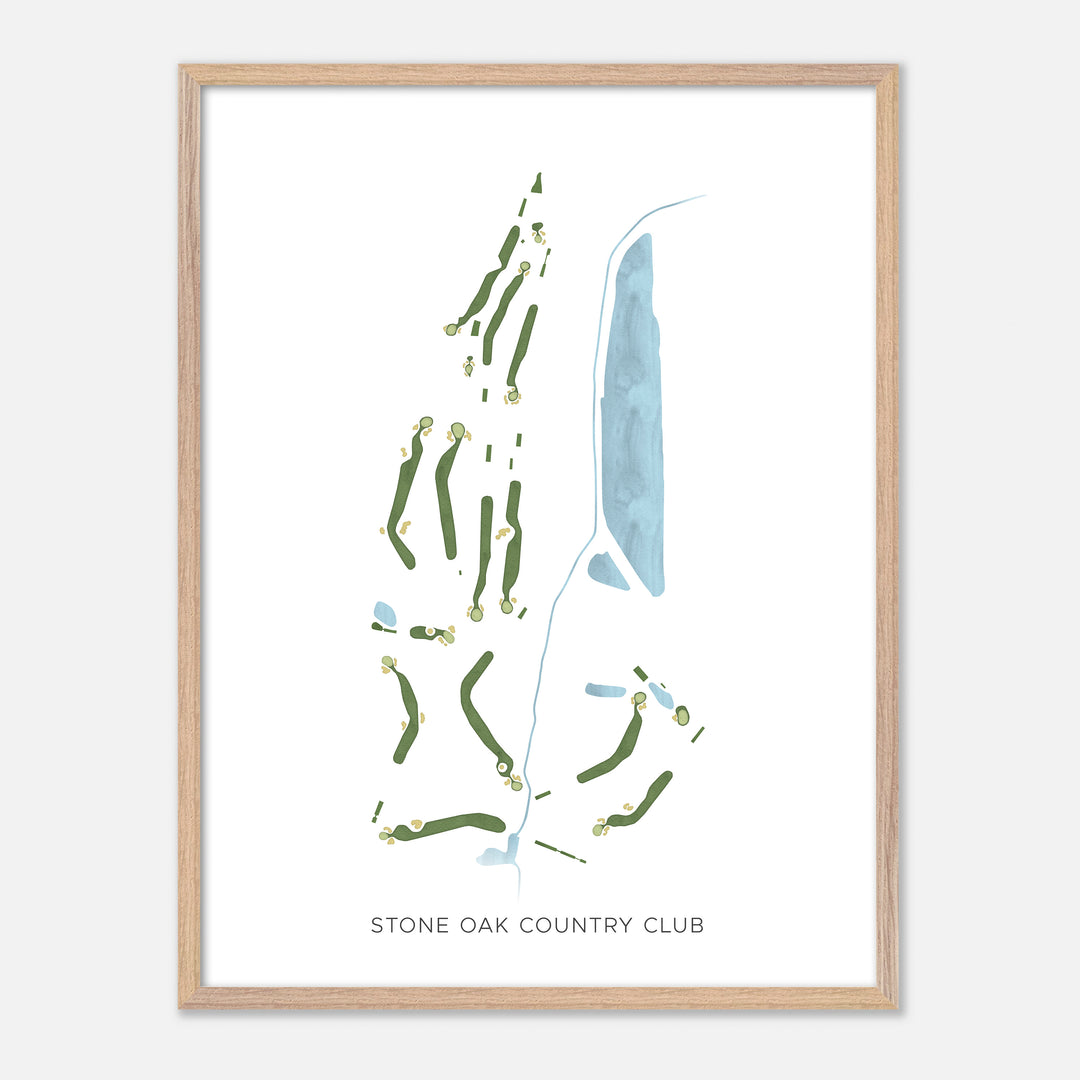 Print of Stone Oak Country Club Modern Map