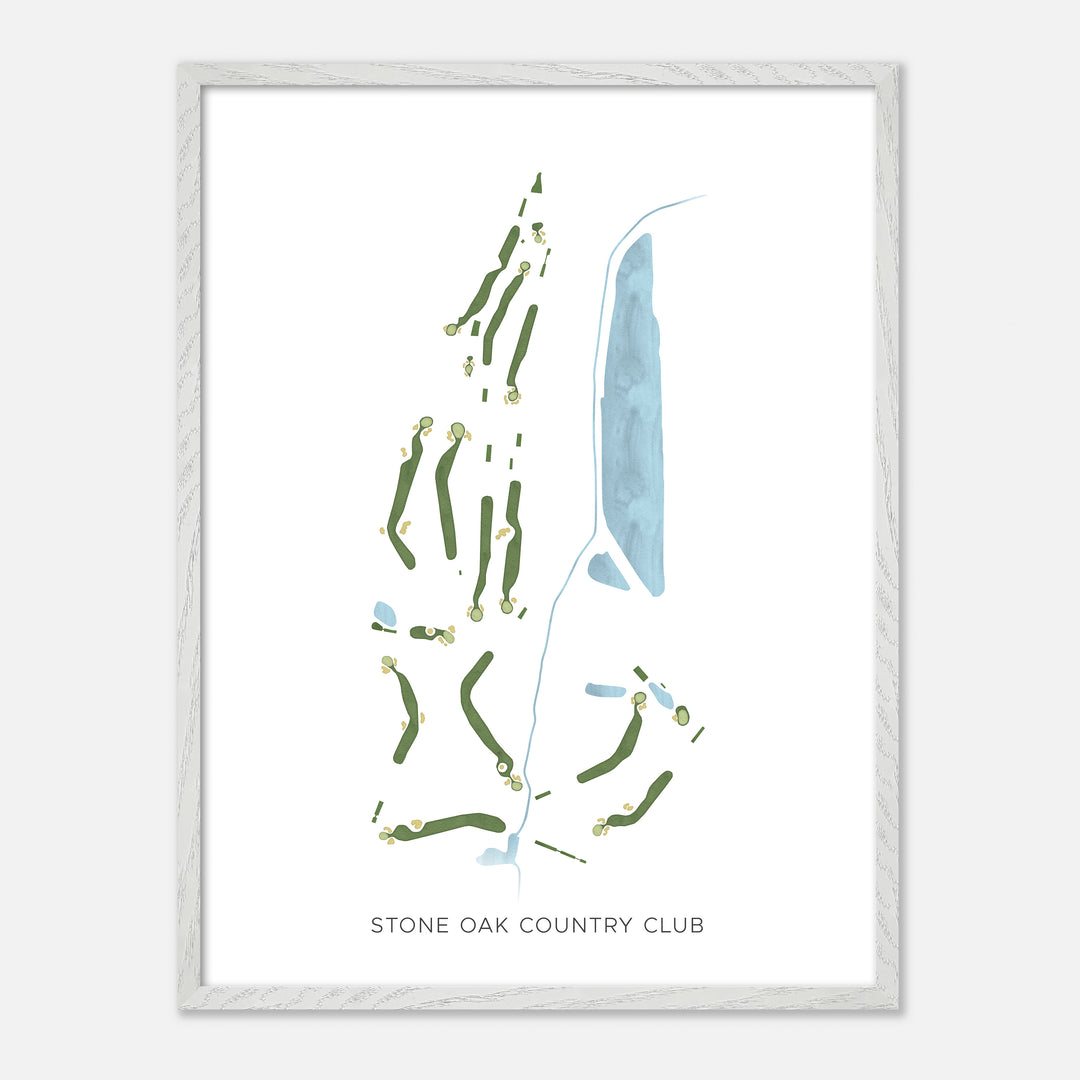 Print of Stone Oak Country Club Modern Map