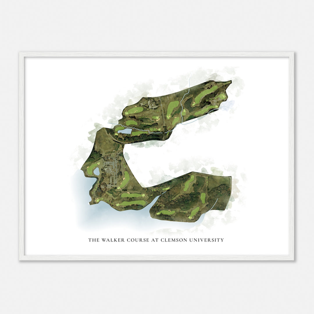 Print of The Walker Course At Clemson University Classic Map