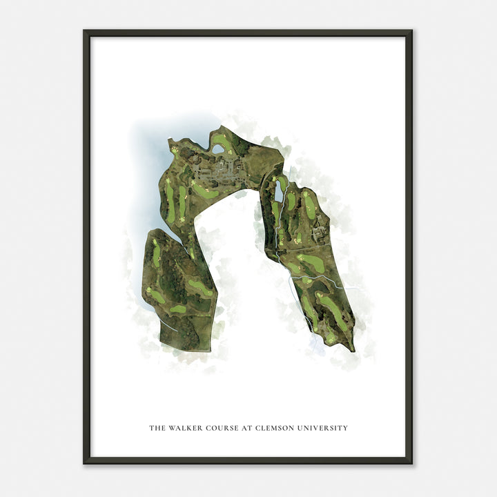 Print of The Walker Course At Clemson University Classic Map